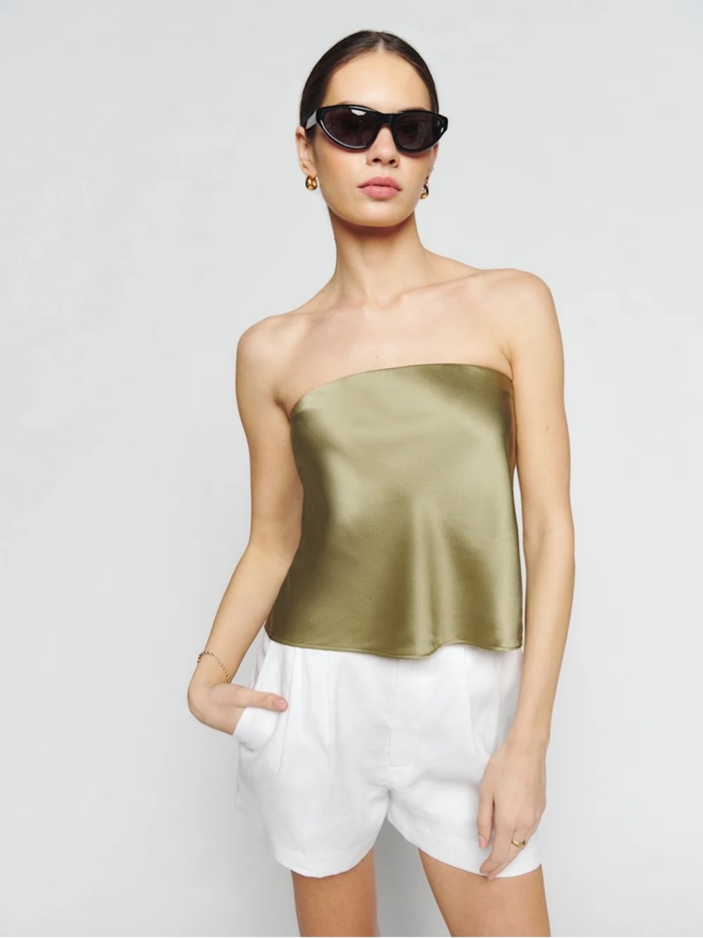 Reformation Spritz Silk Top